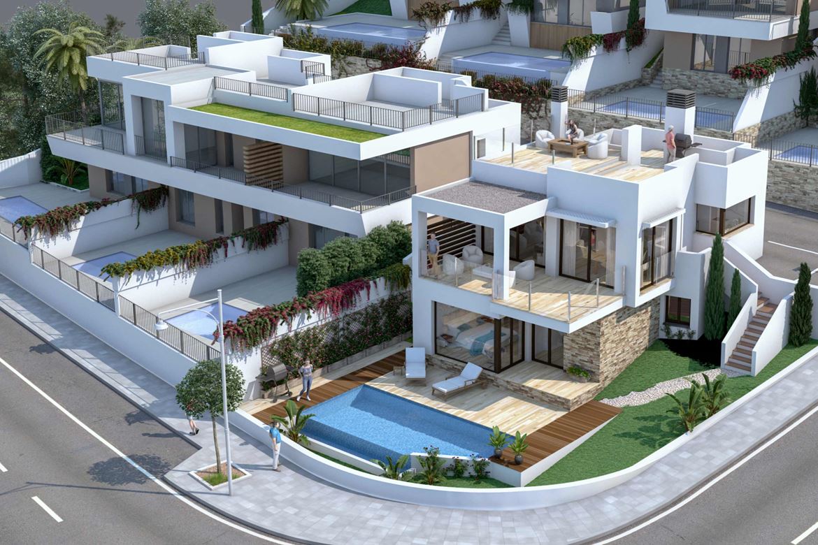 Fritliggende villa til salg i urbanisering Fuente del Badén, Nerja